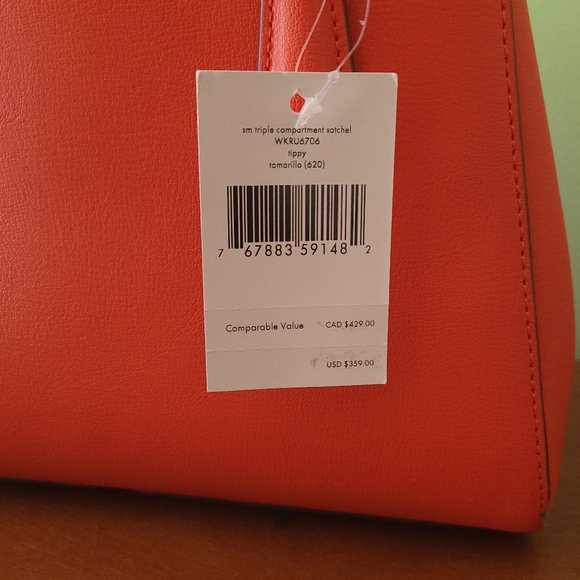 NWT Kate Spade Blood Orange Handbag and Crossbody - Picture 8 of 13